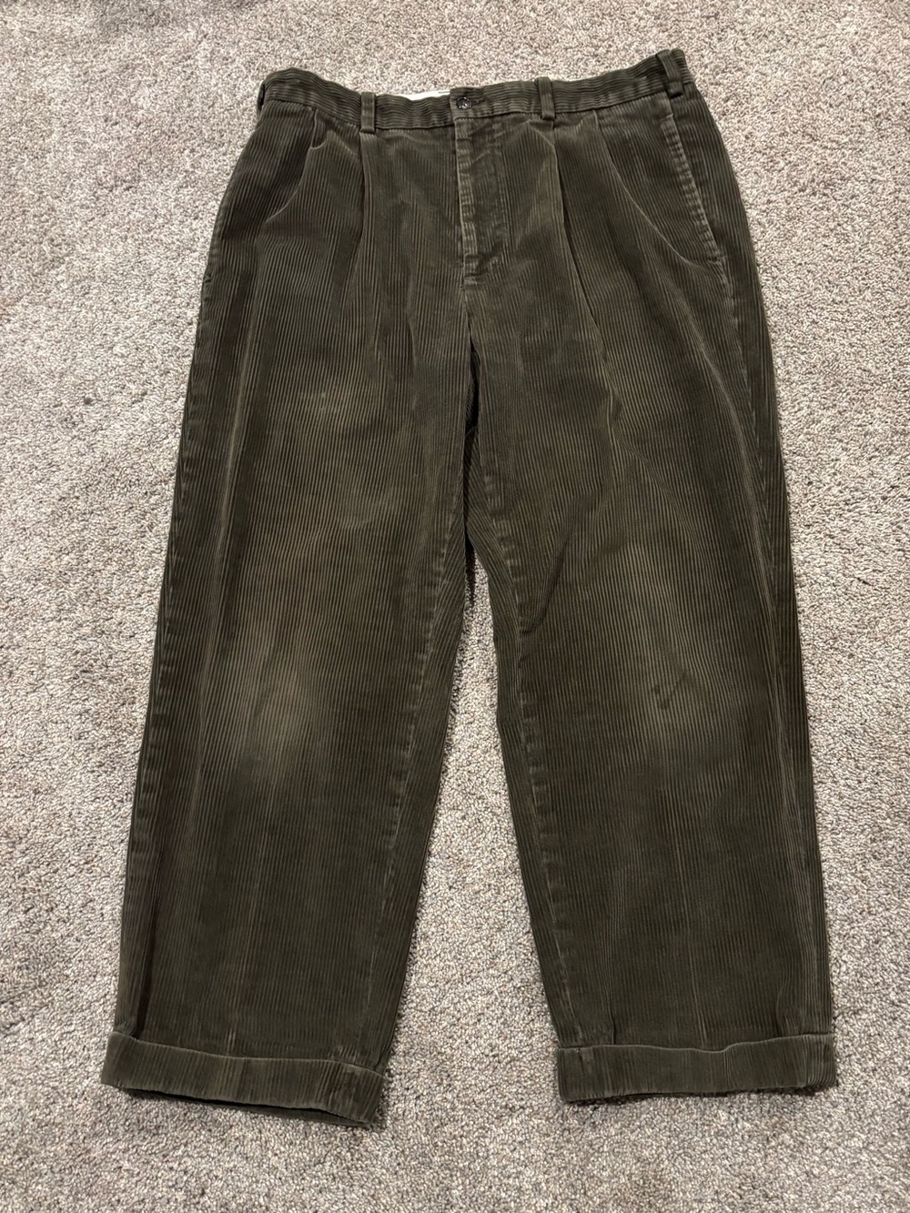 Brooks Brothers Dark Olive Corduroy Trousers